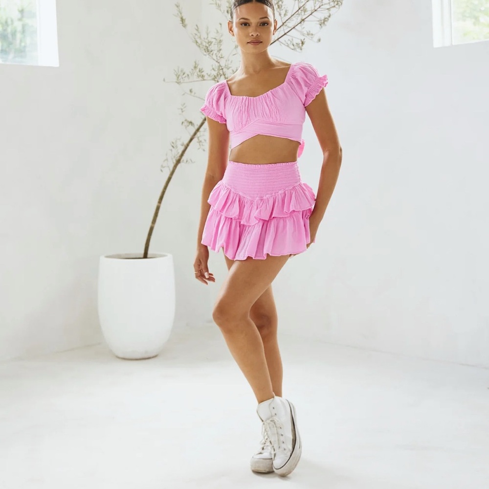 Blanco by Nature Pink Ruffled Skirt